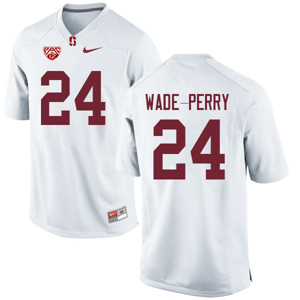 Men #24 Dalyn Wade-Perry Stanford Cardinal College Football Jerseys Sale-White - Click Image to Close